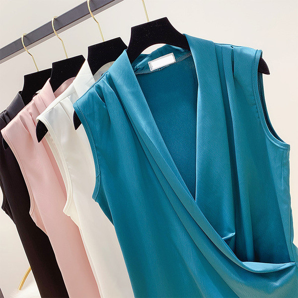 Maieu de damă cu decolteu în V în patru culori