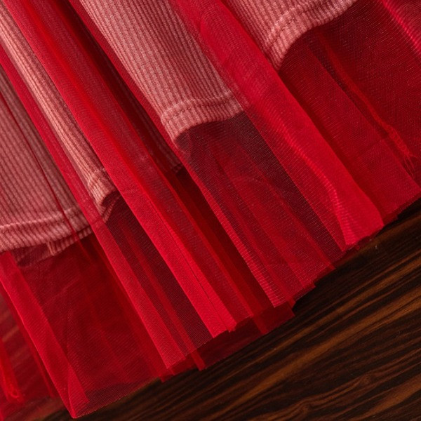 Rochie moderna de dama cu marimi pana la 5XL in albastru si rosu