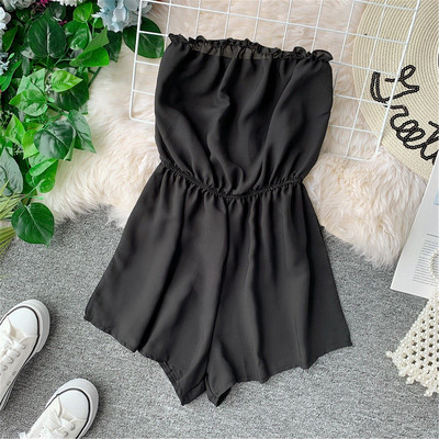 Salopeta scurta de dama cu umerii goi in patru culori