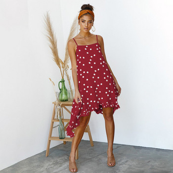 Rochie casual de dama cu bretele subtiri in patru culori