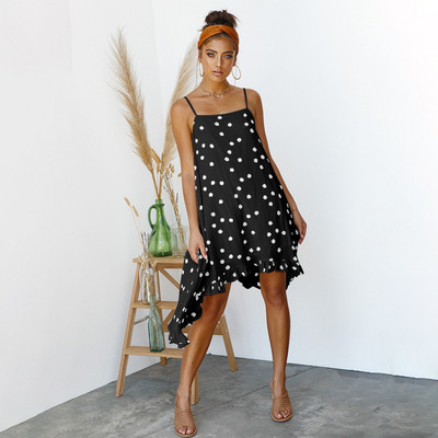 Rochie casual de dama cu bretele subtiri in patru culori