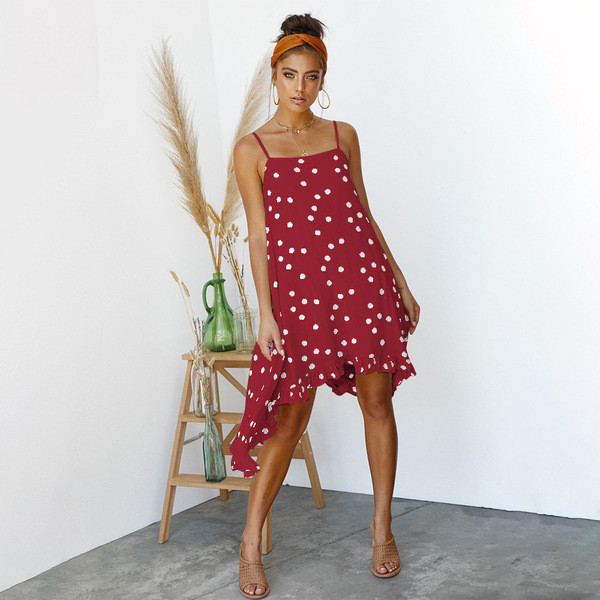 Rochie casual de dama cu bretele subtiri in patru culori