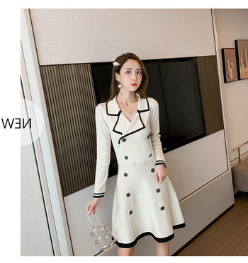 Rochie elegantă de damă cu nasturi și mărimi până la 4XL în negru, alb și roșu