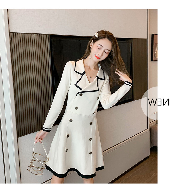 Rochie elegantă de damă cu nasturi și mărimi până la 4XL în negru, alb și roșu