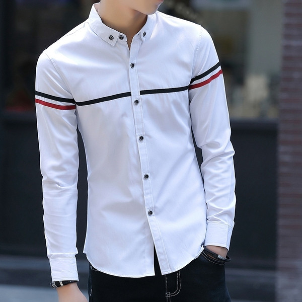 Cămașă modernă pentru bărbați în trei culori-model Slim