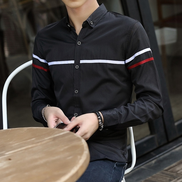 Cămașă modernă pentru bărbați în trei culori-model Slim