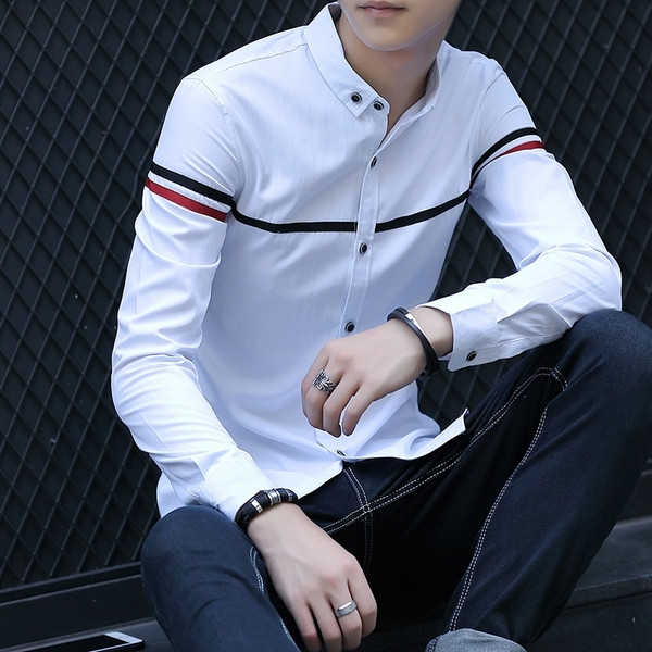 Cămașă modernă pentru bărbați în trei culori-model Slim