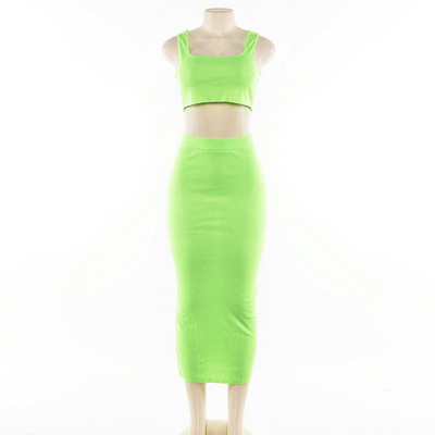 Κομψό και μοντέρνο γυναικείο σετ  φούστα και αμάνικο σε διάφορα χρώματα