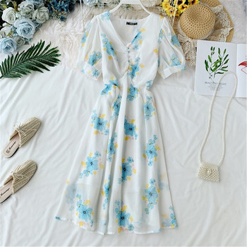 Rochie moderna de dama cu model floral