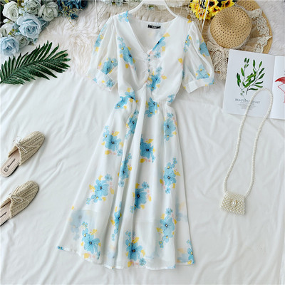 Rochie moderna de dama cu model floral