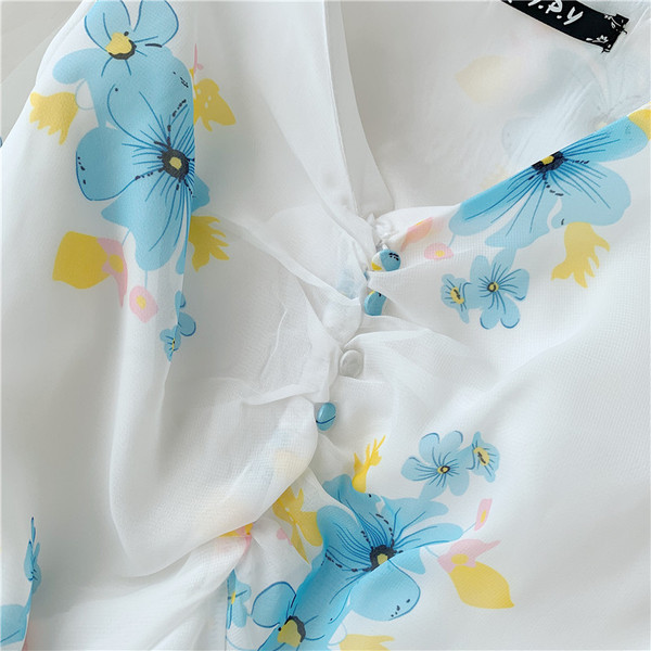 Rochie moderna de dama cu model floral