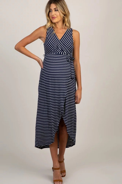 Rochie casual de dama pentru gravide cu decolteu in V in mai multe culori