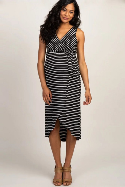 Rochie casual de dama pentru gravide cu decolteu in V in mai multe culori