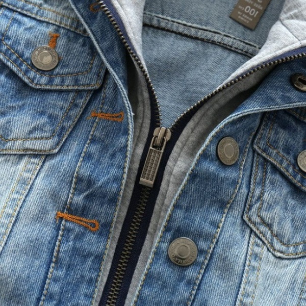 Új modell gyerek farmer dzseki kapucnival kék színben fiúknak