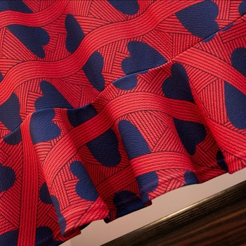 Rochie actuală de damă cu mâneci scurte și mărimi până la 4XL în roșu