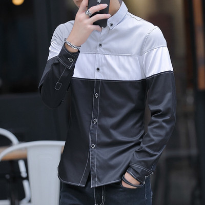 Camasa barbateasca model nou in patru culori cu maneci lungi