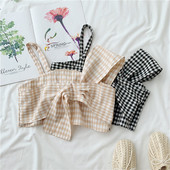 Top dama in carouri in doua culori