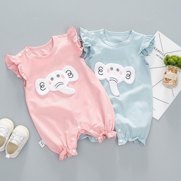 Model nou de salopete bebelusi pentru fete in albastru si roz