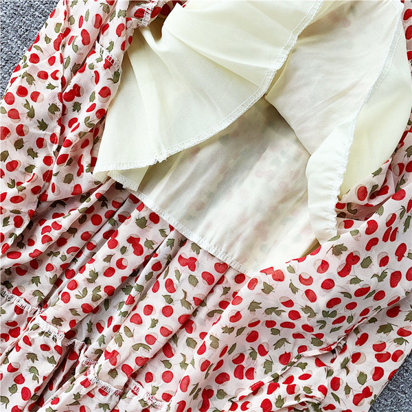 Rochie moderna de dama cu decolteu in V in doua culori