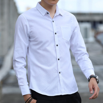 Cămașă de ultimă oră pentru bărbați cu buzunar în patru culori