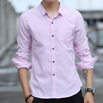 Cămașă de ultimă oră pentru bărbați cu buzunar în patru culori