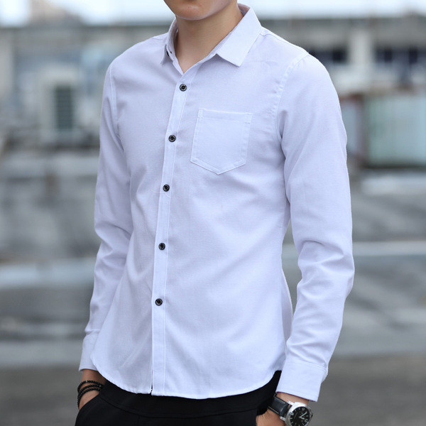 Cămașă de ultimă oră pentru bărbați cu buzunar în patru culori