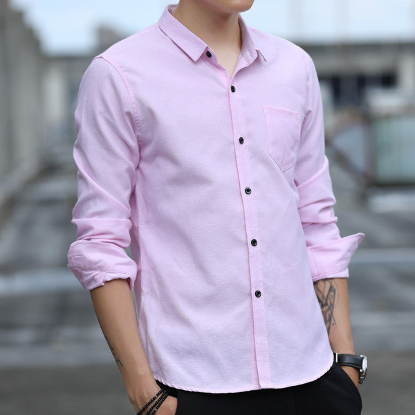 Cămașă de ultimă oră pentru bărbați cu buzunar în patru culori