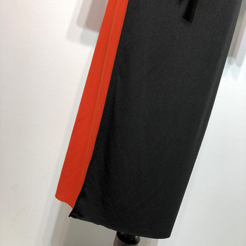 Rochie de dama lunga cu cravate in talie - model montat