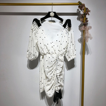 Rochie de dama alb cu aplicatie - inima