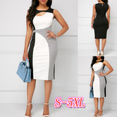 Rochie elegantă de damă cu umerii goi, în trei culori până la 5XL