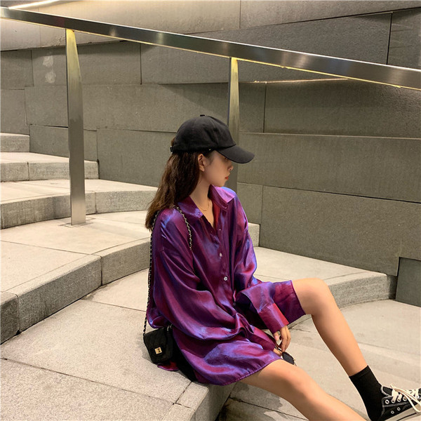 Cămașă lungă de damă actuală în trei culori