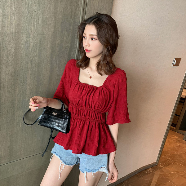 Bluză de damă modernă elastică în două culori