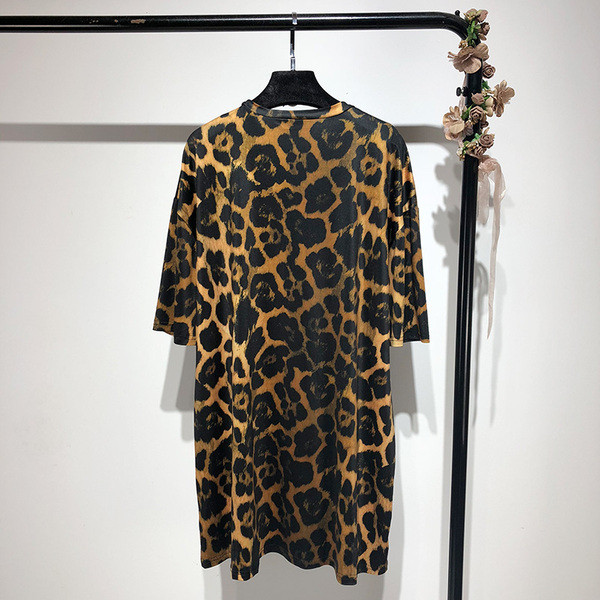 Rochie casual de dama lata cu imprimeu animal