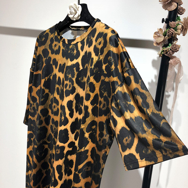 Rochie casual de dama lata cu imprimeu animal