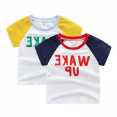 Tricou pentru copii modern cu aplicatie pentru baieti in doua culori