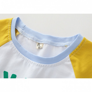 Модерна детска тениска с апликация за момчета в два цвята