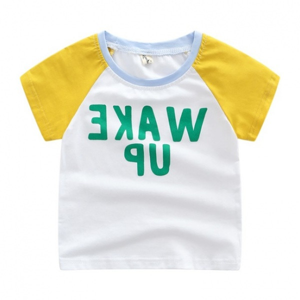 Tricou pentru copii modern cu aplicatie pentru baieti in doua culori
