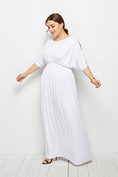 Rochie casual dama cu decolteu O si maneci 3/4 in mai multe culori