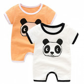 Salopetă modernă pentru copii pentru băieți în alb și portocaliu