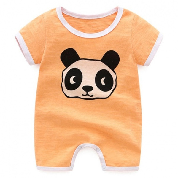 Salopetă modernă pentru copii pentru băieți în alb și portocaliu