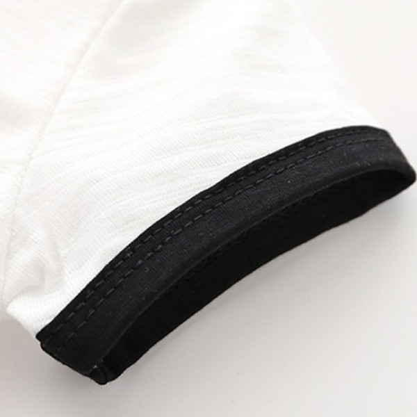 Salopetă modernă pentru copii pentru băieți în alb și portocaliu