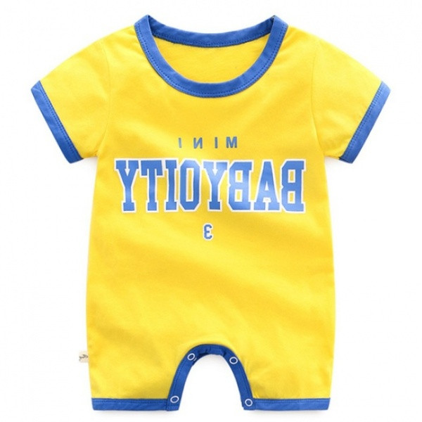 Salopeta zilnica pentru bebelusi pentru baieti si fete in verde si galben