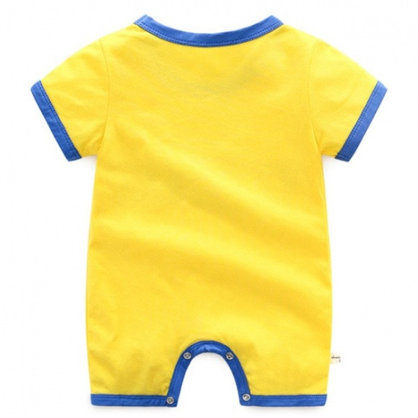 Salopeta zilnica pentru bebelusi pentru baieti si fete in verde si galben