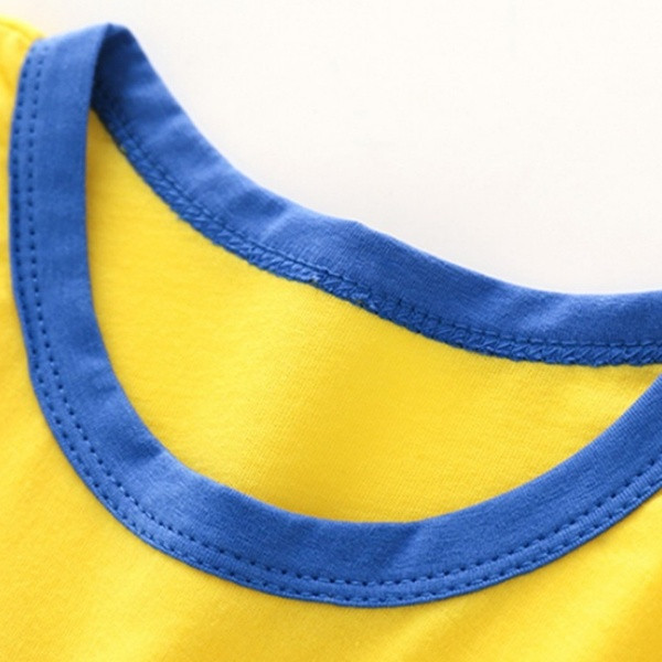 Salopeta zilnica pentru bebelusi pentru baieti si fete in verde si galben