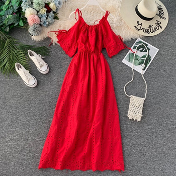 Rochie de dama moderna cu bretele in mai multe culori