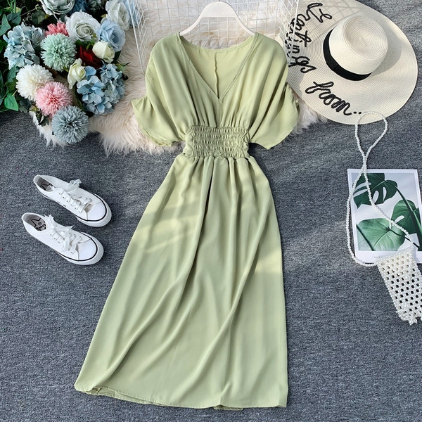 Rochie de dama cu maneca scurta in mai multe culori