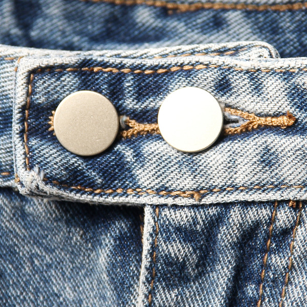 Fusta scurta dama casual din denim cu motive rupte