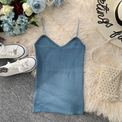 Maieu de dama cu bretele subtiri in mai multe culori