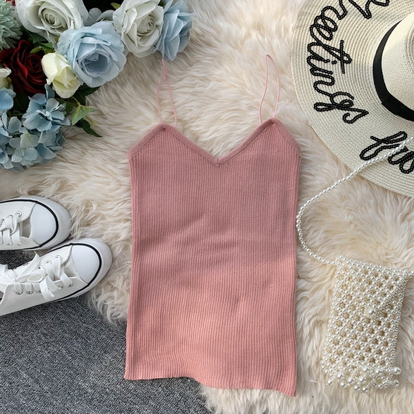 Maieu de dama cu bretele subtiri in mai multe culori