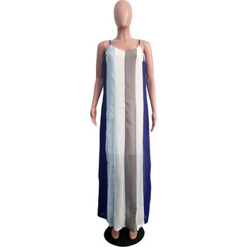 Rochie casual de dama cu bretele subtiri potrivita pentru plaja in doua culori